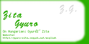 zita gyuro business card